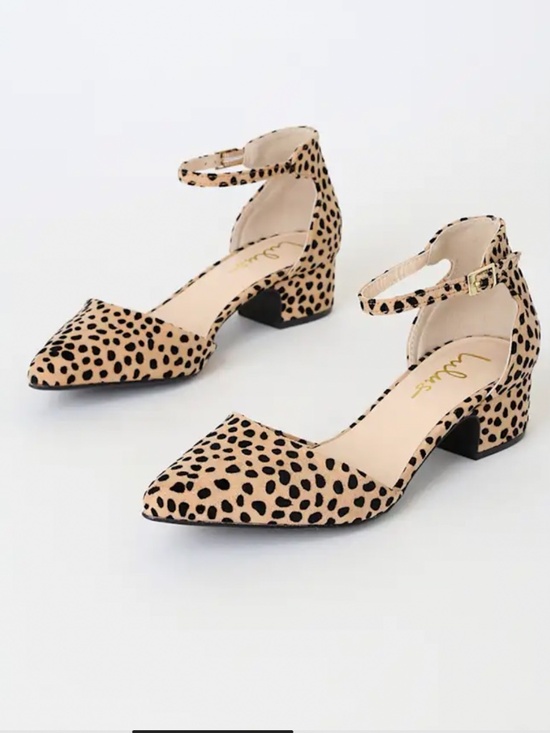 Lulus Shoes - Lulus Lucinda Baby Cheetah Print Suede Pumps
